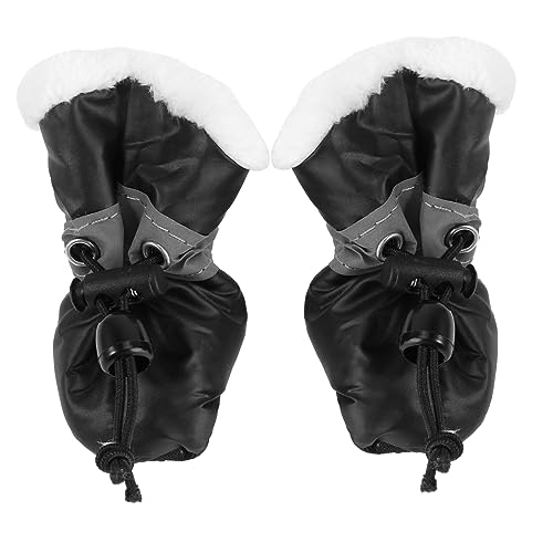 VANZACK 4stücke Anti-rutsch Hundestiefel Für Hunde wasserdichte Pfotenschutzschuhe Mit Elastischem Band Und Rutschfester Sohle Geeignet Für Kleine Hunde Schwarz VANZACK 4stücke Anti-rutsch Hundestiefel Für Hunde wasserdichte Pfotenschutzschuhe Mit Elastischem Band Und Rutschfester Sohle Geeignet Für Kleine Hunde Schwarz von VANZACK