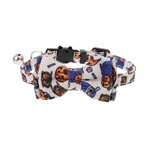 VANZACK 4stücke Teiliges Verstellbares Katzenhalsband Mit Halloween- Süßes Design Mit Glöckchen Für Kostümpartys Und Thematische Feiern Für Ihre Katze von VANZACK