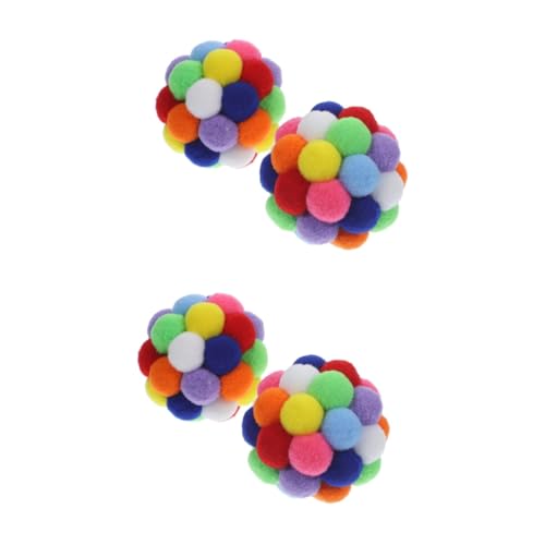 VANZACK 4stücke Bunte Katzen-spielbälle Mit Glocke Interaktive Spielzeuge Für Katzen Und Kätzchen Langlebig Bouncy Für Drinnen Fördert Spiel Und Bewegung Stärkt Die Bindung Zu Ihrem von VANZACK