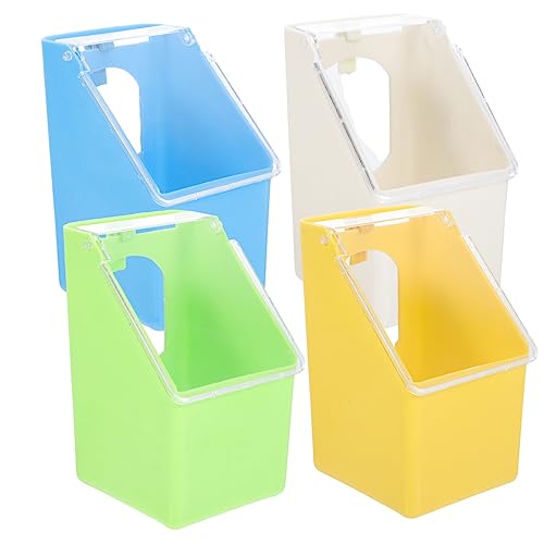 VANZACK 4 Stück Multifunktionale Hängebox für Futterspender für Tauben Papageien und Kleine Haustiere aus Langlebigem Reinigendem für Futter und Wasser von VANZACK