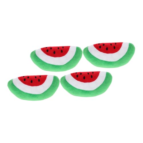 VANZACK 4stücke Quietschendes Hundespielzeug Wassermelone Interaktives Kauspielzeug Für Welpen Beißspielzeug Aus Plüsch Trainingsspielen Für Draußen Und Zähneputzen von VANZACK