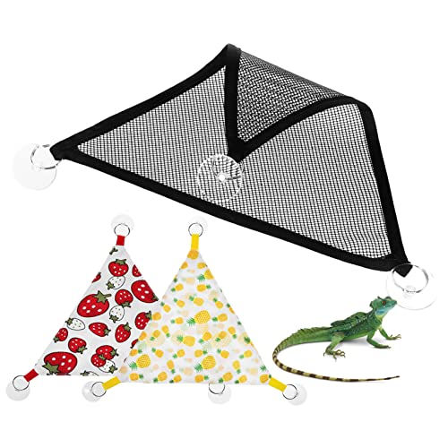 VANZACK 4 Stück Reptilien-Hängematte Kletterhängematte für Reptilien Reptilienbett Liege Bartagame Hängematte Haustier Mini-Hängematte hängende Kuscheltier-Hängematte Polyester von VANZACK