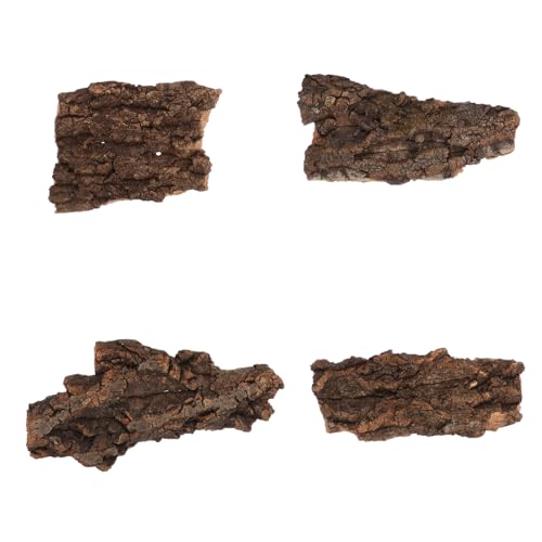 VANZACK 4 Stück Reptilienrinde Schildkröten Aquarium Zubehör Gecko Terrarium Reptilien Zubehör Terrarien Zubehör Zwinger Reptilien Aquarium Lebensraum Rinde Schlangen Terrarium von VANZACK