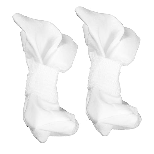 VANZACK 4 Stück Schuhüberzüge für Haustiere Outdoor-Schuhe für Hunde Hundestiefel für kleine Hunde Paws pfotenschutz hundeschuhe Dog Shoes Schuhe für Katzen Katzenschuhe Stoff Weiß von VANZACK