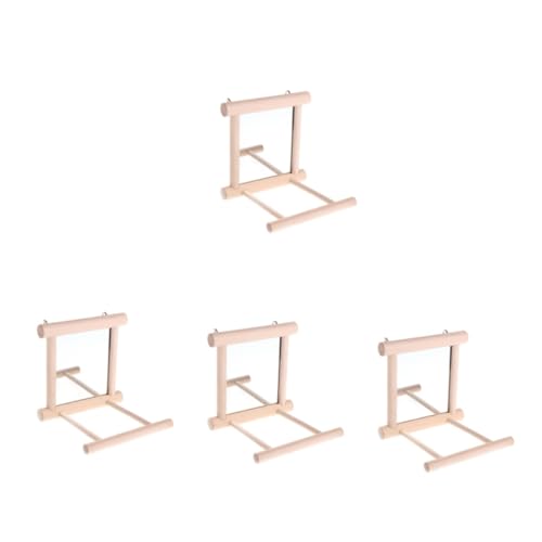 VANZACK 4 Stücke Papagei Käfig Spielzeug Vogel Spiegel Schaukel Holz Vogelkäfig Barsch Spaß Aktivität Spielzeug Für Sittiche VANZACK 4 Stücke Papagei Käfig Spielzeug Vogel Spiegel Schaukel Holz Vogelkäfig Barsch Spaß Aktivität Spielzeug Für Sittiche von VANZACK
