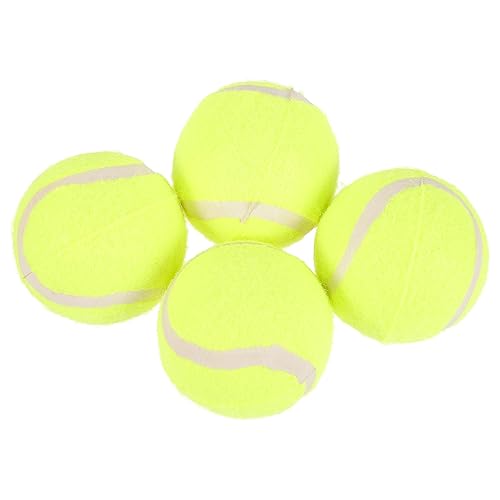 VANZACK 4 Stück Hundetrainerball Hundetennisbälle Quietschen Hund Übt Tennisbälle Angel Zubehör Fahrrad Zubehör Hund Spielt Bälle Spielzeug Beißball Für Welpen Interaktives Gummiball Sport von VANZACK