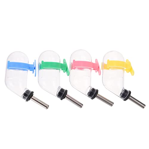VANZACK 4stücke Wiederverwendbare Hamster-wasserflasche Transparente Trinkflasche Für Käfige Auslaufsicheres Design Mit Edelstahl-kugelventil Installieren Geeignet Für Kleine Haustiere von VANZACK