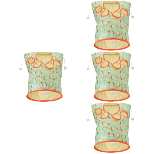 VANZACK 4 Stück Tunnelspielzeug Für Katzen Bohrbeutel-haustierspielzeug Kaninchentunnel Interaktives Spielzeug Für Haustiere Gelangweiltes Hamstertunnel Bohrloch Polyestertuch Tasche von VANZACK
