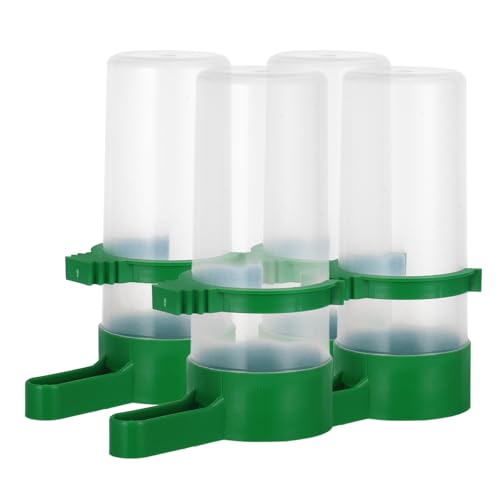 VANZACK 4 Stück Vogeltränke Wasserspender Vogelspielzeug Für Sittiche Kaninchen Wasserflasche Vogelfutterspender Wasservogel Trainingsspielzeug Papageien Futterspender von VANZACK