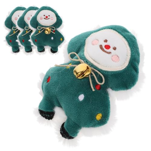 VANZACK 4 Stück Weihnachtsbaumkatze Zahnen Spielzeuge für Katzen für zahnende Kätzchen Katze Kauspielzeug kleines Katzenkauspielzeug Katzenspielzeug Plüsch von VANZACK