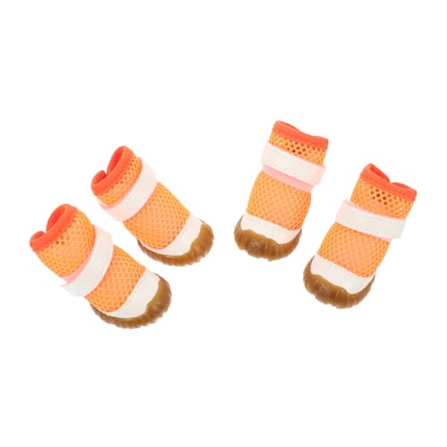 VANZACK 4 Stück Welpenschuhe hundeschuhe Paws pfotenschutz hundepflege Hundepfotenschuhe Hundepfotenschutz rutschfeste Haustierschuhe Haustier Stiefel Hundestiefel Welpenzubehör PVC Orange VANZACK 4 Stück Welpenschuhe hundeschuhe Paws pfotenschutz hundepflege Hundepfotenschuhe Hundepfotenschutz rutschfeste Haustierschuhe Haustier Stiefel Hundestiefel Welpenzubehör PVC Orange von VANZACK
