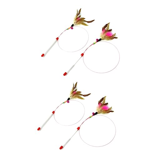 VANZACK 4stücke Interaktive Katzenangel Mit Glöckchen Pet Teaser Leichtem Griff Spielzeug Für Katzen Und VANZACK 4stücke Interaktive Katzenangel Mit Glöckchen Pet Teaser Leichtem Griff Spielzeug Für Katzen Und von VANZACK