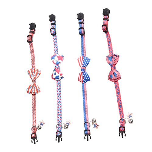 VANZACK 4 Stück verstellbares Halsband für Haustiere groß Kragen 4. Juli hundehalsband Outfits Kuscheltier süß Lovely Pets Festival-Haustierhalsband verstellbares hundehalsband Schleife VANZACK 4 Stück verstellbares Halsband für Haustiere groß Kragen 4. Juli hundehalsband Outfits Kuscheltier süß Lovely Pets Festival-Haustierhalsband verstellbares hundehalsband Schleife von VANZACK