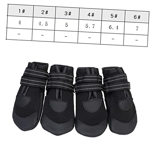 VANZACK 4 Stück warme Haustierstiefel hundeschuhe Dog Shoes wasserdichte hundestiefel Wanderschuhe für Haustiere Hunde Haustiere Stiefel Black von VANZACK