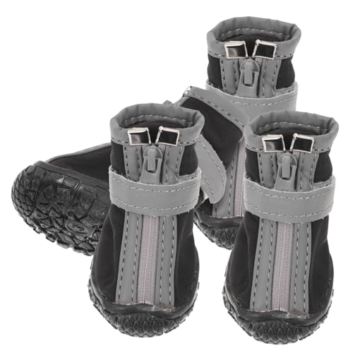 VANZACK 4 Stück wasserdichte Und rutschfeste Haustierschuhe Größe Klein Hund Pfote Stiefeletten Schutz Katzenschuhe Welpenstiefel Welpenschuhe Schuhe Für Katzen Black Stoff VANZACK 4 Stück wasserdichte Und rutschfeste Haustierschuhe Größe Klein Hund Pfote Stiefeletten Schutz Katzenschuhe Welpenstiefel Welpenschuhe Schuhe Für Katzen Black Stoff von VANZACK