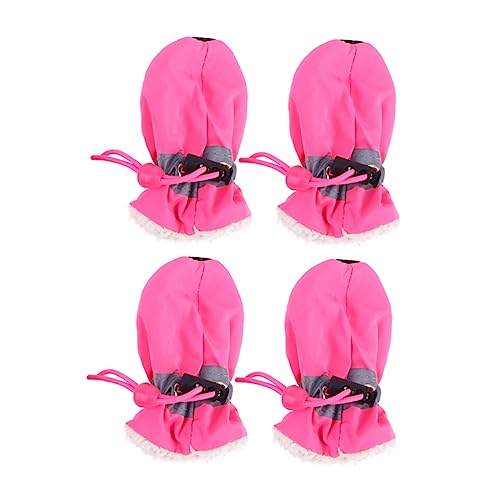 VANZACK 4 Stücke Set Hund Schuhe Pflege Pfote Abdeckung Indoor Hunde Pet Puppy Hund Stiefel Rosa von VANZACK