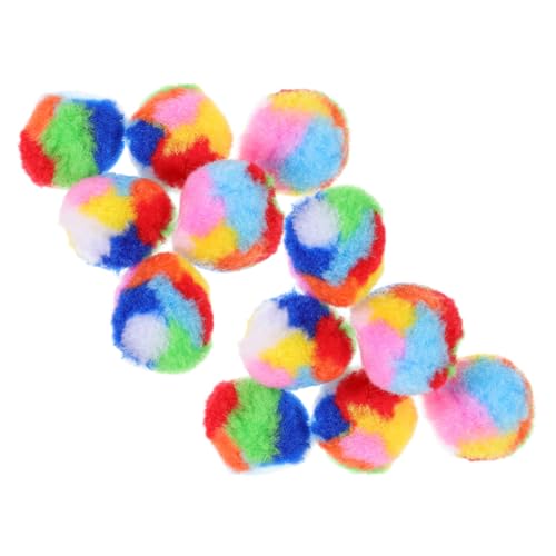 VANZACK 40 Stück Teiliges Katzenspielzeug Bunte Filzbälle aus Weichem Material Stressabbauende Katzenminze Alternative Interaktives Katzenbeschäftigungsspielzeug für Kätzchen und Kleine von VANZACK