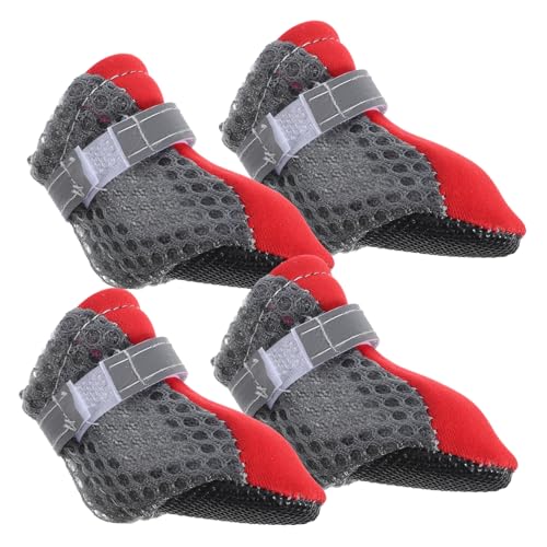 VANZACK 4stücke Schuhe Für Kleine Hunde rutschfeste Hundeschuhe Katzenschuhe Welpenschuhe Outdoor-haustierschuhe Schützende Hundeschuhe Anti-rutsch-hundeschuhe von VANZACK