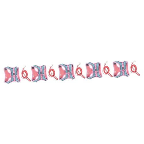 VANZACK 5 Sets Nachtkatzenleine Laufweste Für Kätzchen Und Welpen Reflektierendes Seil Leicht Zu Kontrollieren Bezauberndes Design von VANZACK