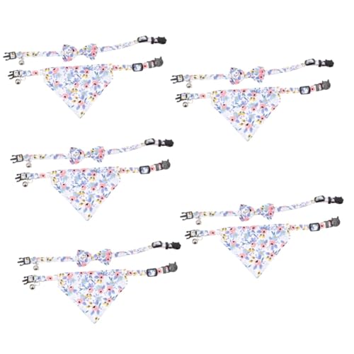 VANZACK 5 Sets Haustierhalsband Bandana Stilvoller Dreiecksschal Katzen-dekohalsband Kätzchen-Fliege Robuster Komfort Für Haustier-geburtstagsfotos VANZACK 5 Sets Haustierhalsband Bandana Stilvoller Dreiecksschal Katzen-dekohalsband Kätzchen-Fliege Robuster Komfort Für Haustier-geburtstagsfotos von VANZACK