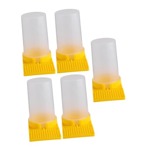 VANZACK 5 Stück Bienentränke Übernacht-Hafer-Behälterglas Futterspender Bewässerungsstation Balsam Bahnhof Bienen zubehör Bienen tränke Bienenfutterbecher Imker Wasserbecher Plastik Yellow VANZACK 5 Stück Bienentränke Übernacht-Hafer-Behälterglas Futterspender Bewässerungsstation Balsam Bahnhof Bienen zubehör Bienen tränke Bienenfutterbecher Imker Wasserbecher Plastik Yellow von VANZACK