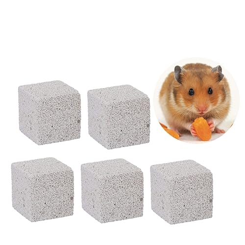 VANZACK 5stücke Mineral Stein Kalzium Kauspielzeug Für Hamster Chinchilla Kaninchen Mit Hamster-kauspielzeug Zur Pflege Von Hamsterzähnen Und Mineralsteinzähnen von VANZACK