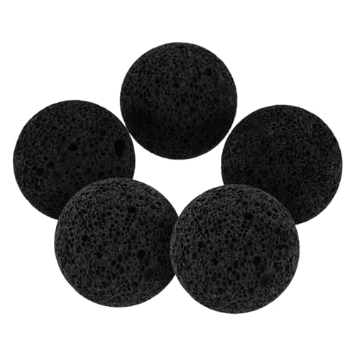 VANZACK 5 Stück Schwarze Lavasteine für Aquariumfilter und Gartenteich Natürliche Vulkanische Dekosteine Poröse Filtersteine für Fischbecken und Wasseraufbereitung Langlebig und von VANZACK