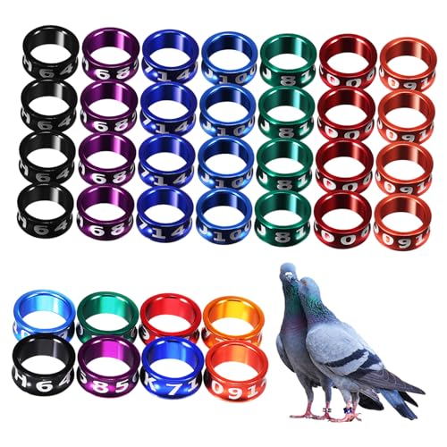 VANZACK 50stücke Metall Vogel Bein Ringe Huhn Tauben Ringe Bein Für Tauben Und Hühner Mit Nummern Für Vogelunterscheidung Und Markierung von VANZACK