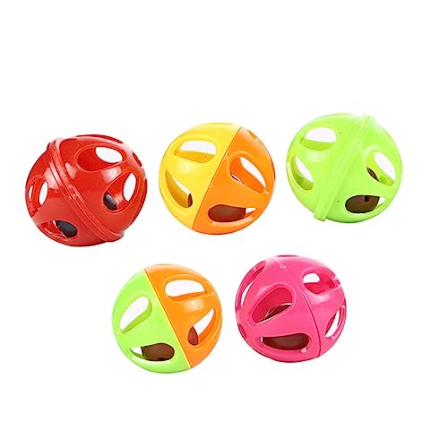 VANZACK 50stücke Katzen-Spielzeug Mit Glocken Kreative Hohle Zweifarbige Bälle Für Katzen Fördert Spiel Und Bewegung Für Aktive Und Haustiere von VANZACK