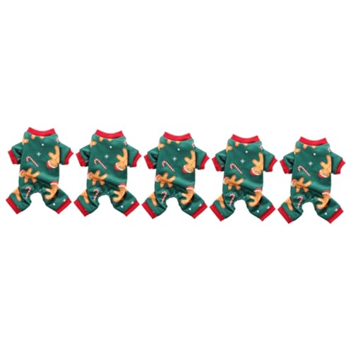 VANZACK 5 Stücke Hund Mantel Dekorative Haustier Kleid Weihnachten Thema Komfortable Und Robuste Welpen Kleidung von VANZACK