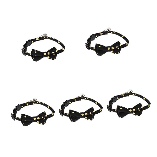 VANZACK 5St Katzenhalsband Katzenkrawatte Hundehalsbänder Ornament Abnehmbarer Bowknot-Kragen Halsschmuck für Haustiere glockenförmig Dekorationen Zubehör schmücken Baumwolle Polyester von VANZACK