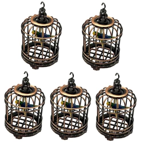 VANZACK 5 Stücke Miniatur Vogelkäfig Dekorative Mini Ornament Winzigen Vogel Käfig Modell Für Miniatur Wohnkultur VANZACK 5 Stücke Miniatur Vogelkäfig Dekorative Mini Ornament Winzigen Vogel Käfig Modell Für Miniatur Wohnkultur von VANZACK