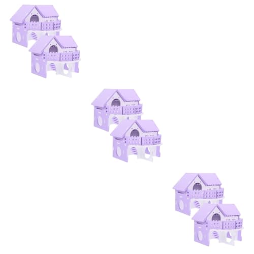 VANZACK 3 Sets Doppelschichtiges Hamsterversteck Villa PVC-Material Sicherer Robuster Lebensraum Für Hamster Meerschweinchen Ratten 2 Stück * 3 VANZACK 3 Sets Doppelschichtiges Hamsterversteck Villa PVC-Material Sicherer Robuster Lebensraum Für Hamster Meerschweinchen Ratten 2 Stück * 3 von VANZACK
