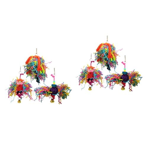 VANZACK 2 Sets Nymphensittich-Spielzeug Papagei-kauspielzeug Seide Vogel-Werkzeug Baumwollseil Dekoratives Vogelkäfig-zubehör 3 Stück X 2 VANZACK 2 Sets Nymphensittich-Spielzeug Papagei-kauspielzeug Seide Vogel-Werkzeug Baumwollseil Dekoratives Vogelkäfig-zubehör 3 Stück X 2 von VANZACK