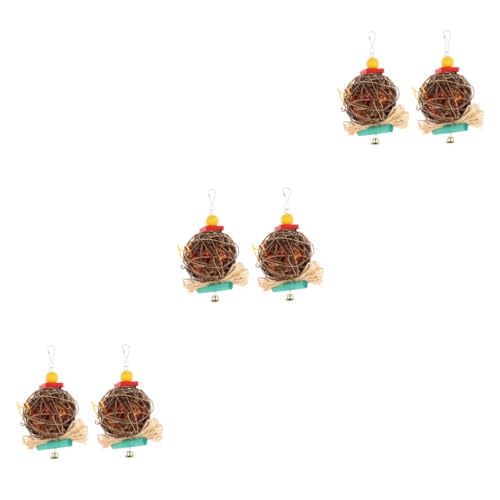 VANZACK 3 Sets Lustiges Vogel-schleifspielzeug Hühnerspielzeug Zum Beißen Spielzeug Für Papageien Dauerhaftes Rattan-Material 2 Stück * 3 VANZACK 3 Sets Lustiges Vogel-schleifspielzeug Hühnerspielzeug Zum Beißen Spielzeug Für Papageien Dauerhaftes Rattan-Material 2 Stück * 3 von VANZACK