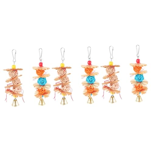 VANZACK 3sets Papagei Spielzeug Vogel Kauen Spielzeug Hängen Rattan Vogel Käfig Zubehör Für Vögel 2 Stücke * 3 VANZACK 3sets Papagei Spielzeug Vogel Kauen Spielzeug Hängen Rattan Vogel Käfig Zubehör Für Vögel 2 Stücke * 3 von VANZACK