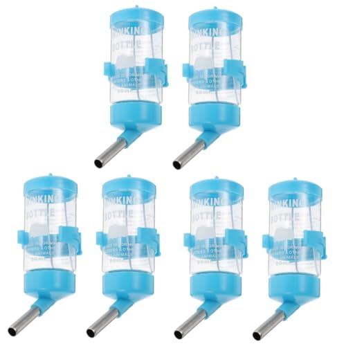 VANZACK 6stücke Hamster Trinkflasche Auslaufsichere Wassertrinker Für Kleintiere Mit Kugelverschluss Transparent Für Einfache Wasserstandskontrolle Für Hamster Meerschweinchen Und von VANZACK