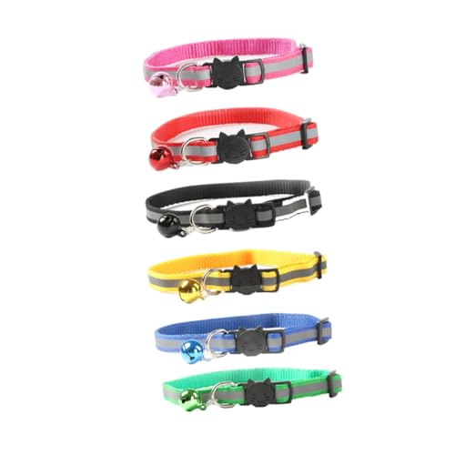 VANZACK 6 STK reflektierendes Haustierhalsband Nylonkragen Verstellbares Haustierhalsband Dealspet-Zubehör reflektierendes hundehalsband leucht Halsband Katzenhalsband einstellbar Schleife von VANZACK