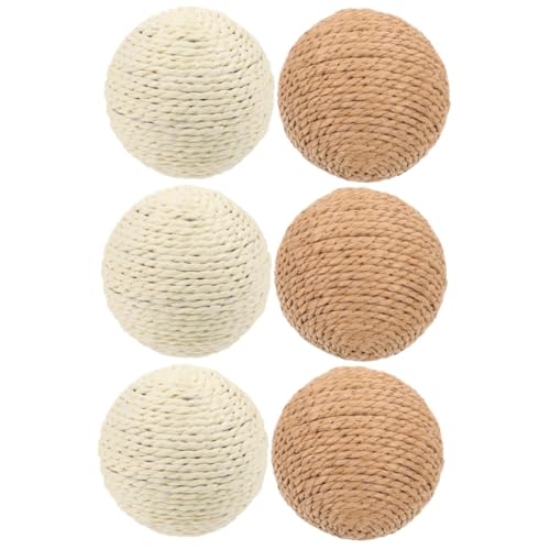 VANZACK 6 Stck. Große Jute Kratzbälle für Katzen Langlebiges Katzenspielzeug zum Krallenpflegen und Stressabbau Interaktive Spielbälle für Wohnungskatzen und Kätzchen Natürliches Material VANZACK 6 Stck. Große Jute Kratzbälle für Katzen Langlebiges Katzenspielzeug zum Krallenpflegen und Stressabbau Interaktive Spielbälle für Wohnungskatzen und Kätzchen Natürliches Material von VANZACK