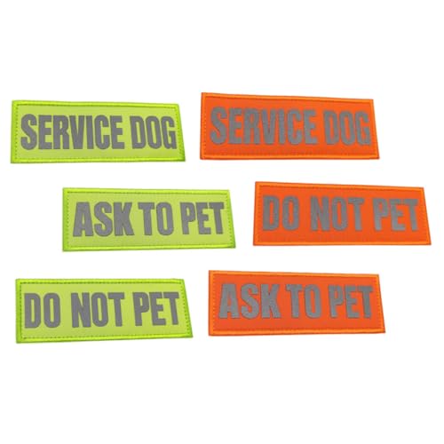 VANZACK 6 Stück Teiliges Reflektierendes Service Hundepatch Selbstklebende Aufnäher für Haustiergeschirr Leichtes Sicherheitszubehör für Hunde Sichtbare Warnhinweise bei VANZACK 6 Stück Teiliges Reflektierendes Service Hundepatch Selbstklebende Aufnäher für Haustiergeschirr Leichtes Sicherheitszubehör für Hunde Sichtbare Warnhinweise bei von VANZACK