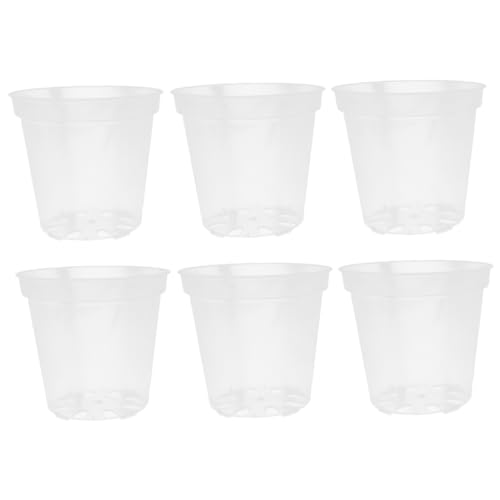 VANZACK 6 Stück Transparentes Blumentopf-Set Pflanzentopf Hängekorb Für Orchideen Klarer Orchideenübertopf Pflanztopf Mit Ablaufloch Klarer Topf Klare Anzuchttöpfe Mit Drainage Plastik VANZACK 6 Stück Transparentes Blumentopf-Set Pflanzentopf Hängekorb Für Orchideen Klarer Orchideenübertopf Pflanztopf Mit Ablaufloch Klarer Topf Klare Anzuchttöpfe Mit Drainage Plastik von VANZACK