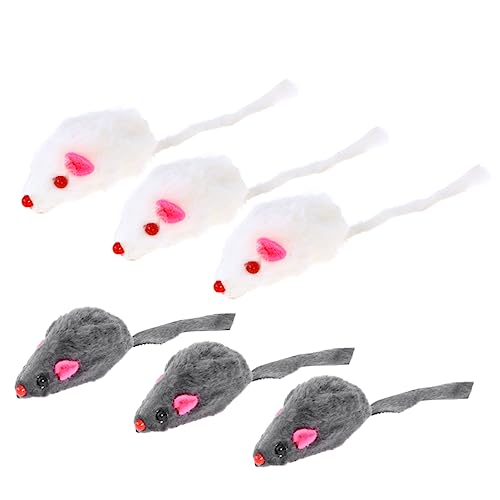 VANZACK 6pcs Plüsch Mäuse Spielzeug Katze Teaser Mäuse Interaktive Sound Quietsch Spielzeug für Haustier Katzen VANZACK 6pcs Plüsch Mäuse Spielzeug Katze Teaser Mäuse Interaktive Sound Quietsch Spielzeug für Haustier Katzen von VANZACK