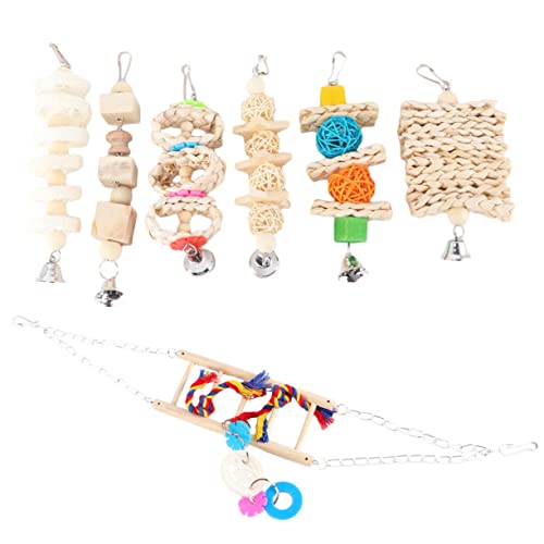VANZACK 7St Vogelbissspielzeug Kauspielzeug Ratton hängebrücke tatsächl Vogelspielzeug Spielzeuge Vogelschaukel Papageienbissspielzeug Luffa Sepak Takraw Spielset Zubehör Kleiner Papagei VANZACK 7St Vogelbissspielzeug Kauspielzeug Ratton hängebrücke tatsächl Vogelspielzeug Spielzeuge Vogelschaukel Papageienbissspielzeug Luffa Sepak Takraw Spielset Zubehör Kleiner Papagei von VANZACK