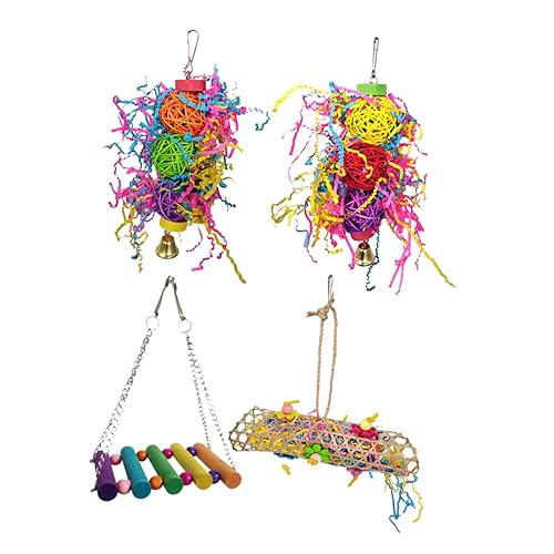 VANZACK 8stücke Teiliges Rattan Spielzeug Für Papageien Hängespielzeug Mit Schaukel Für Vögel Für Wellensittiche Und Kleine Tiere VANZACK 8stücke Teiliges Rattan Spielzeug Für Papageien Hängespielzeug Mit Schaukel Für Vögel Für Wellensittiche Und Kleine Tiere von VANZACK