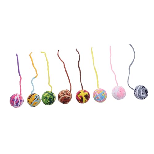 VANZACK 8stücke Bunte Wollknäuel Mit Glocke Interaktive Katzenspielzeuge Zum Kauen Und Spielen Mix-Stil Für Aktive Katzen Und Kätzchen VANZACK 8stücke Bunte Wollknäuel Mit Glocke Interaktive Katzenspielzeuge Zum Kauen Und Spielen Mix-Stil Für Aktive Katzen Und Kätzchen von VANZACK