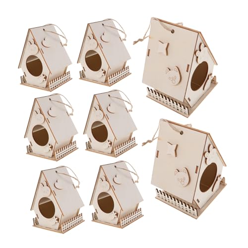 VANZACK 8 Stück Teiliges Holz Vogelhaus Bastelset für DIY Hänge-Birdhouse zum Bemalen Kreatives Familienprojekt für Jungen und Mädchen Fördert Teamwork und Künstlerische Entwicklung VANZACK 8 Stück Teiliges Holz Vogelhaus Bastelset für DIY Hänge-Birdhouse zum Bemalen Kreatives Familienprojekt für Jungen und Mädchen Fördert Teamwork und Künstlerische Entwicklung von VANZACK