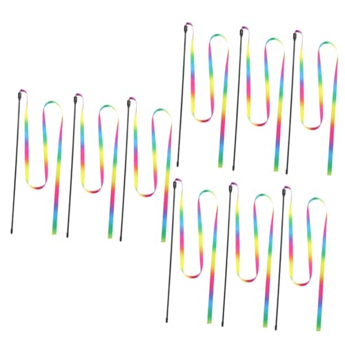 VANZACK 9stücke Teiliges Katzenspielzeug Bunte Katzenangel Mit Regenbogenbändern Interaktives Spielzeug Für Zuhause Für Katzen Und Kätzchen Fördert Das Spiel Bewegung VANZACK 9stücke Teiliges Katzenspielzeug Bunte Katzenangel Mit Regenbogenbändern Interaktives Spielzeug Für Zuhause Für Katzen Und Kätzchen Fördert Das Spiel Bewegung von VANZACK