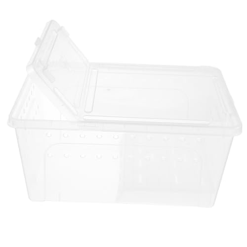VANZACK Amphibien-futterbox Wasser- Schildkrötengehegebecken Zubehör Reptiliendekor Aqua Tank Lebensraum Für Reptilien Lebensraumzubehör Für Reptilien Transparent Plastik von VANZACK