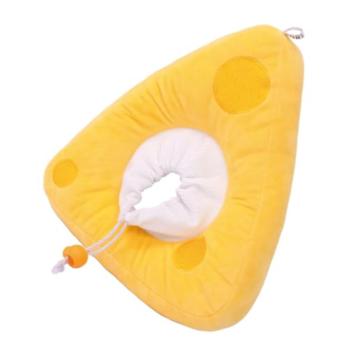 VANZACK Anti-Lick-Kragen Katze Katzenkrapfen schützend einstellbar für Erholung Haustier kreativer Katzenkragen Anti-Leck-Kragen Katzenhalsband PP Baumwolle Yellow von VANZACK