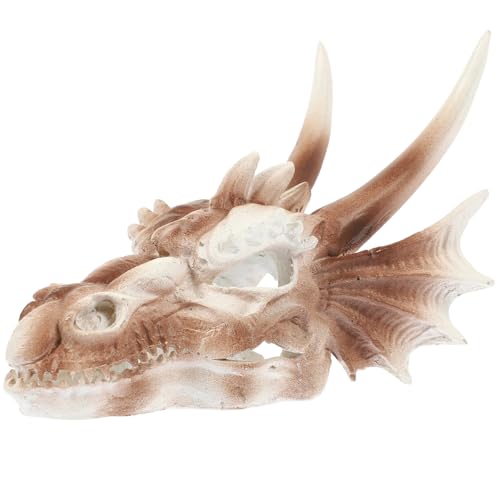 VANZACK Aquariendekoration falsches Dinosaurier Ornamente Verzierung aus Fischhaut Tierischen Schädel Aquarium Dino schädel Wasserlandschaft Unterwasser- Fischtankdekor Harz von VANZACK